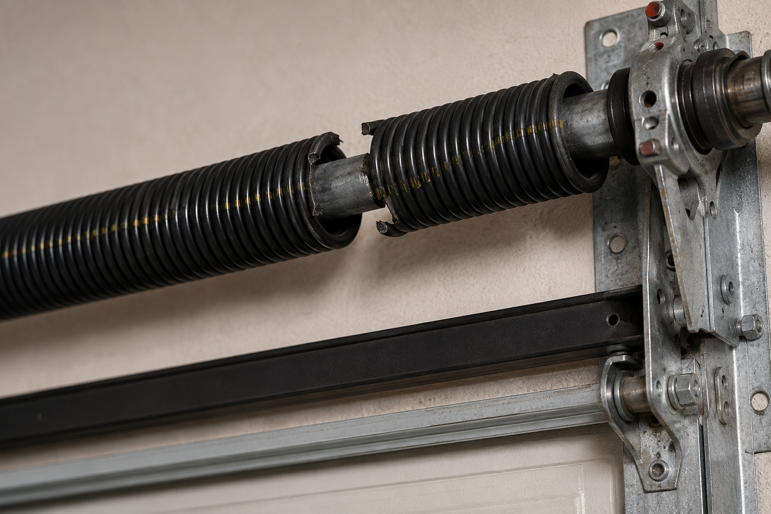 Broken garage Door Spring 