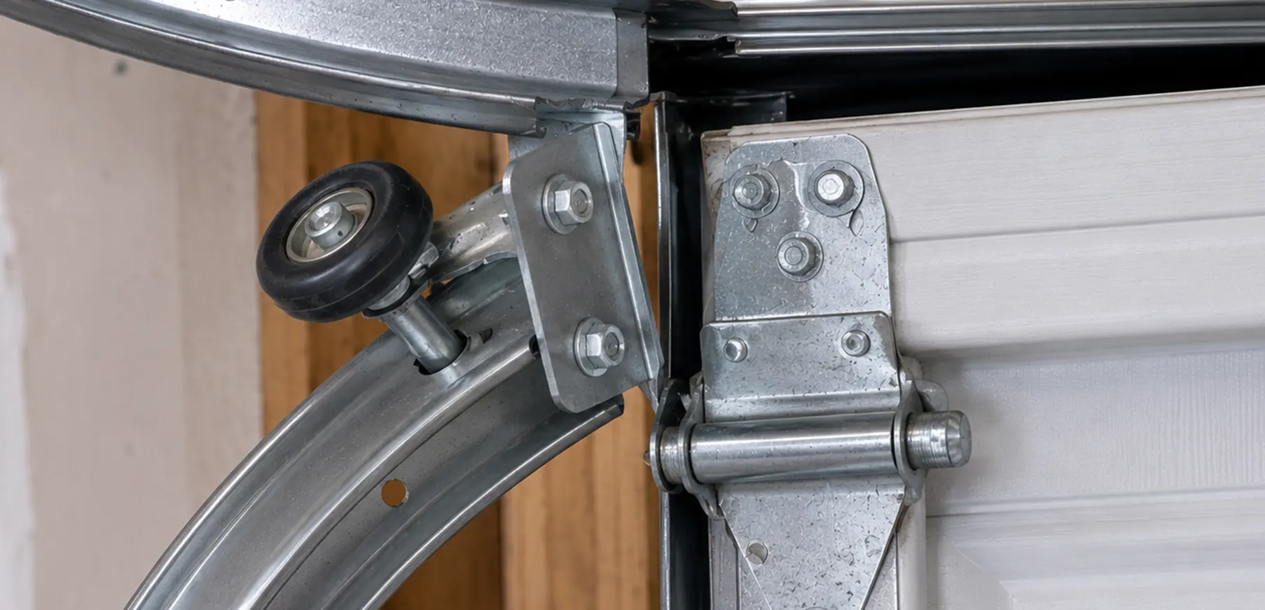 Garage door roller after replacement