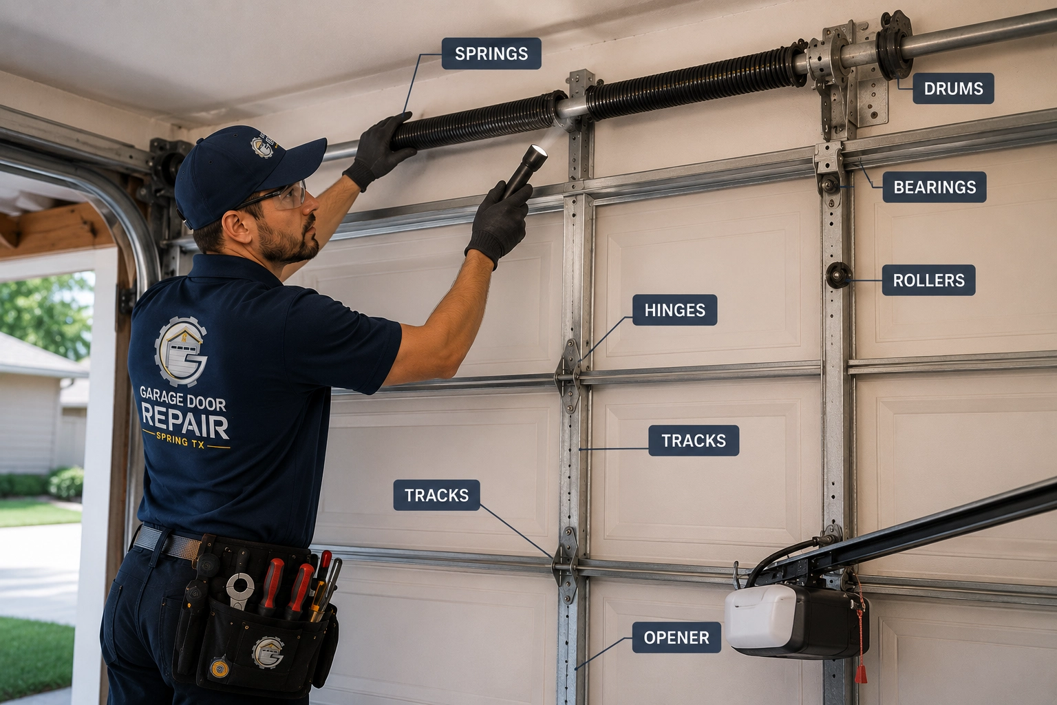 Complete Garage Door System Inspection