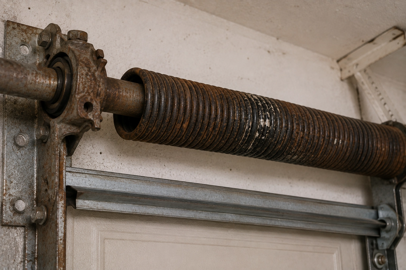 Rusty garage Door Spring 